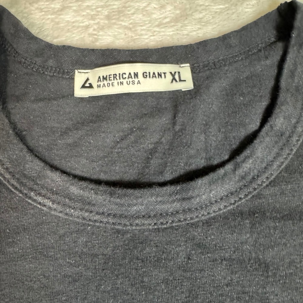 NWOT American‎ Giant Womens Hemp Long Sleeve Crew Neck Tee T-Shirt XL Black - Picture 5 of 11